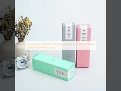 Customized Cosmetic Packaging Boxes For Lipsticks White Cardboard Printing Logo