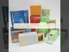 Cosmetic Packaging Paper Boxes Silver Cardboard Printed Color Boxes Custom Logo