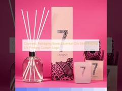 Cosmetic Packaging Boxes Essential Oils  Silver  Foilling UV Printing Custom Logo