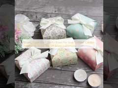 Printed Paper Box Colorful Boxes For Soap Scented Candles Handmade Soaps Tea Gift Boxes customized