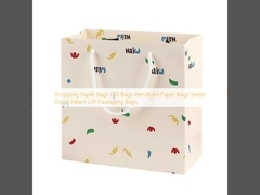 Shopping Paper Bags Gift Bags Handheld Paper Bags Sweet Girlish Heart Gift Packaging Bags