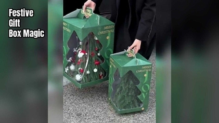 Christmas Tree Gift Box Transparent Window